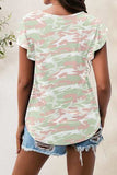 Printed Round Neck Short Sleeve T-Shirt - Trendsi - Flyclothing LLC