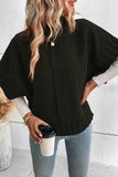 Mock Neck Short Sleeve Sweater - Trendsi - Flyclothing LLC