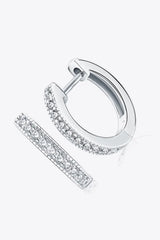 Inlaid Moissanite Hoop Earrings - Trendsi - Flyclothing LLC