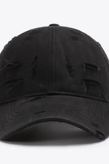 Distressed Adjustable Baseball Cap - Trendsi - Flyclothing LLC