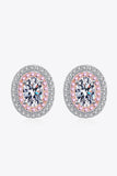 Platinum-Plated Moissanite Stud Earrings - Trendsi
