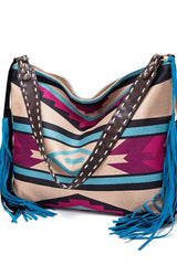 Geometric Canvas Tote Bag - Trendsi - Flyclothing LLC