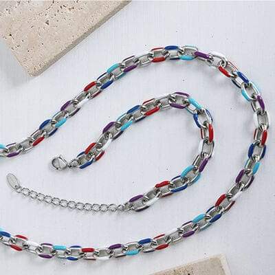 18K Gold-Plated Titanium Steel Necklace - Trendsi - Flyclothing LLC