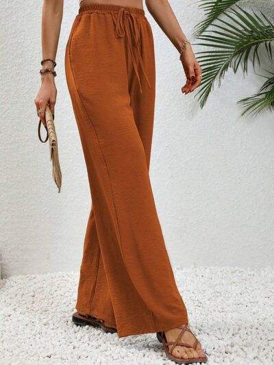 Wide Leg Drawstring Pants - Trendsi - Flyclothing LLC