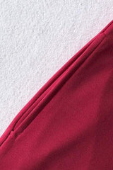Mock Neck Tie-Waist Half Sleeve Jumpsuit - Trendsi - Flyclothing LLC