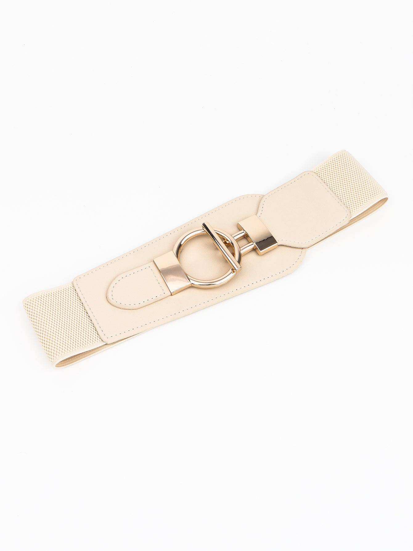 PU Elastic Wide Belt with Alloy Buckle - Trendsi - Flyclothing LLC
