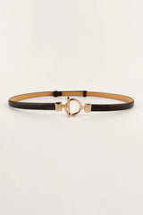 Toggle Buckle Skinny PU Belt - Trendsi - Flyclothing LLC