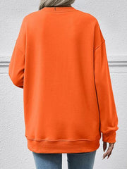 Round Neck Long Sleeve Sweatshirt - Flyclothing LLC