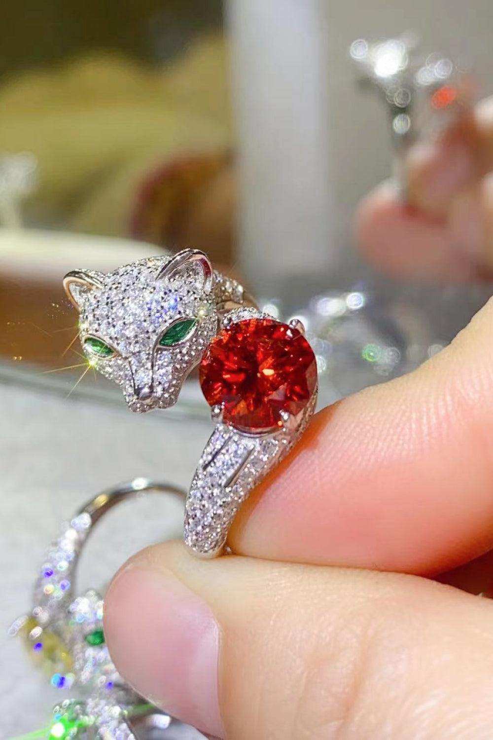 2 Carat Moissanite Adjustable Animal Ring - Trendsi - Flyclothing LLC