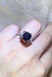2 Carat Black Moissanite Floral Ring - Trendsi
