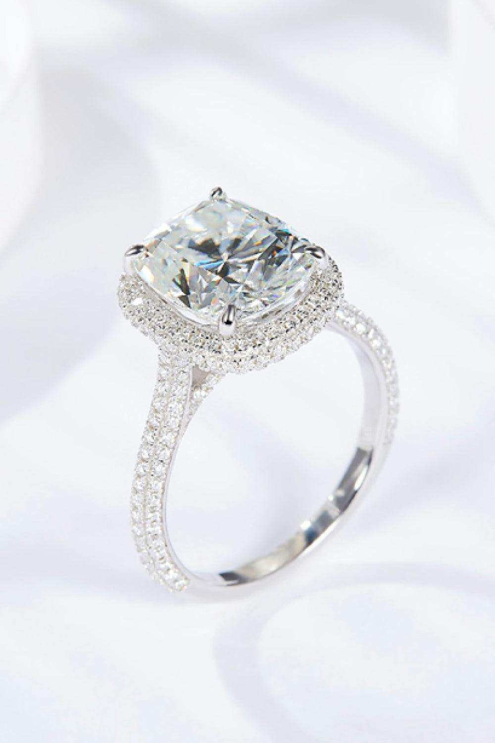6 Carat Moissanite Halo Ring - Trendsi - Flyclothing LLC
