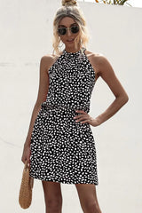 Printed Grecian Neck Mini Dress - Trendsi - Flyclothing LLC