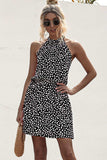 Printed Grecian Neck Mini Dress - Trendsi - Flyclothing LLC
