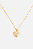 Zircon Heart Shape 14K Gold-Plated Pendant Necklace - Trendsi - Flyclothing LLC