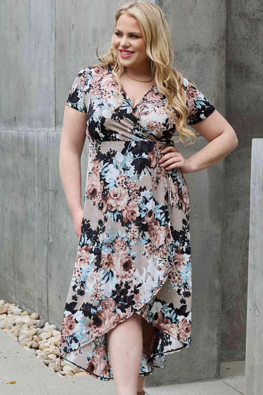 Heimish Give Me Roses Full Size Floral Maxi Wrap Dress - Trendsi