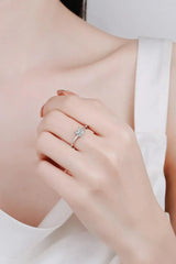 925 Sterling Silver Moissanite Solitaire Ring - Trendsi - Flyclothing LLC