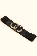 Zinc Alloy Buckle Elastic PU Belt - Trendsi - Flyclothing LLC