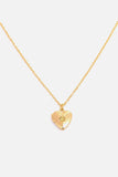 Zircon Heart Shape 14K Gold-Plated Pendant Necklace - Trendsi - Flyclothing LLC