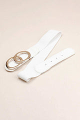 Zinc Alloy Buckle Elastic PU Belt - Trendsi - Flyclothing LLC