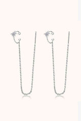 Moissanite 925 Sterling Silver Threader Earrings - Trendsi - Flyclothing LLC