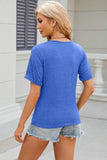 Round Neck Short Sleeve T-Shirt - Trendsi