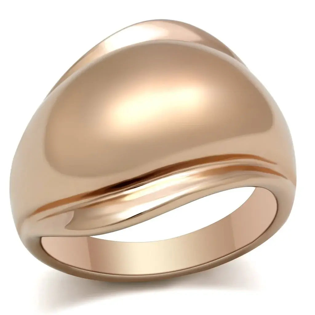 Alamode IP Rose Gold(Ion Plating) Brass Ring with No Stone - Alamode - Flyclothing LLC