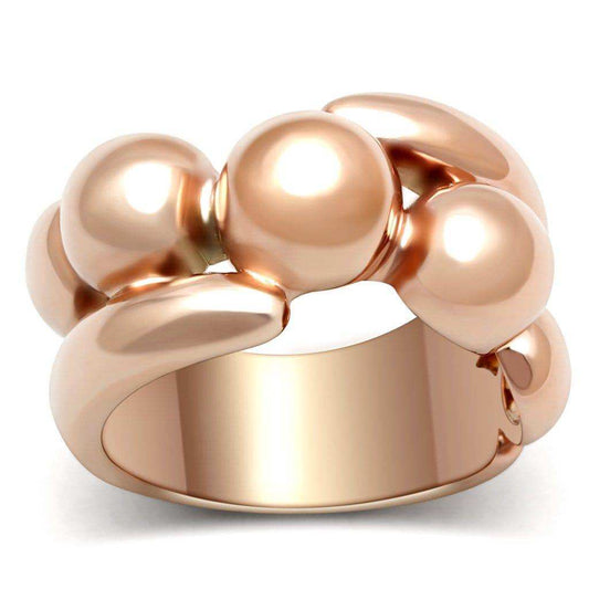 Alamode IP Rose Gold(Ion Plating) Brass Ring with No Stone - Alamode - Flyclothing LLC