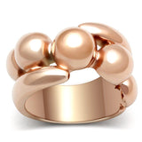 Alamode IP Rose Gold(Ion Plating) Brass Ring with No Stone - Alamode