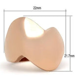 Alamode IP Rose Gold(Ion Plating) Brass Ring with No Stone - Alamode - Flyclothing LLC