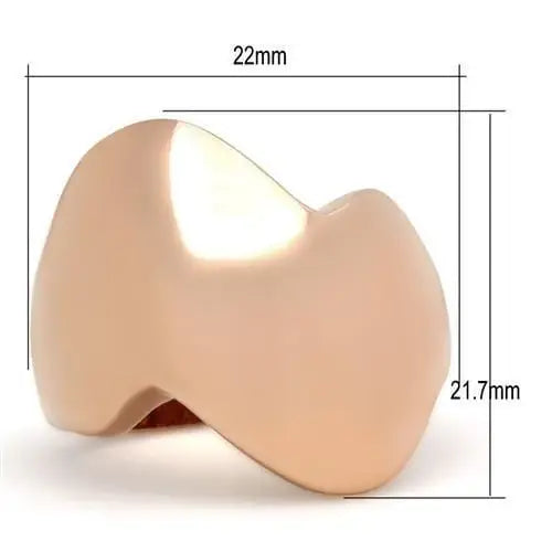 Alamode IP Rose Gold(Ion Plating) Brass Ring with No Stone - Alamode - Flyclothing LLC