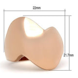 Alamode IP Rose Gold(Ion Plating) Brass Ring with No Stone - Alamode