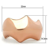 Alamode IP Rose Gold(Ion Plating) Brass Ring with No Stone - Alamode - Flyclothing LLC