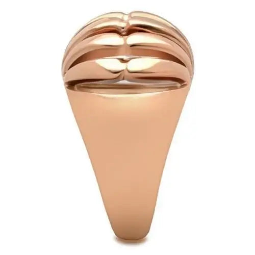 Alamode IP Rose Gold(Ion Plating) Brass Ring with No Stone - Alamode - Flyclothing LLC