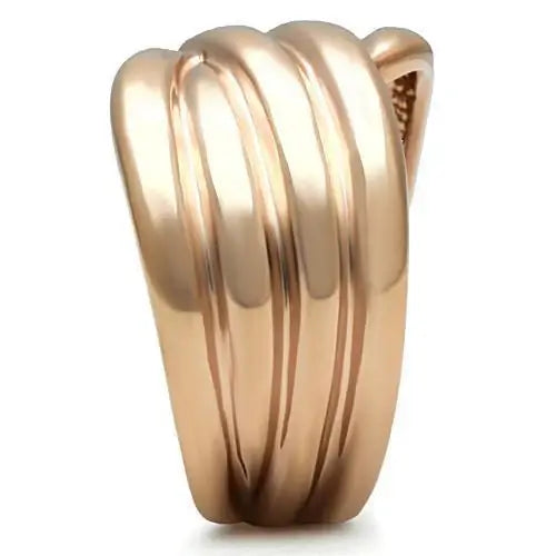 Alamode IP Rose Gold(Ion Plating) Brass Ring with No Stone - Alamode - Flyclothing LLC
