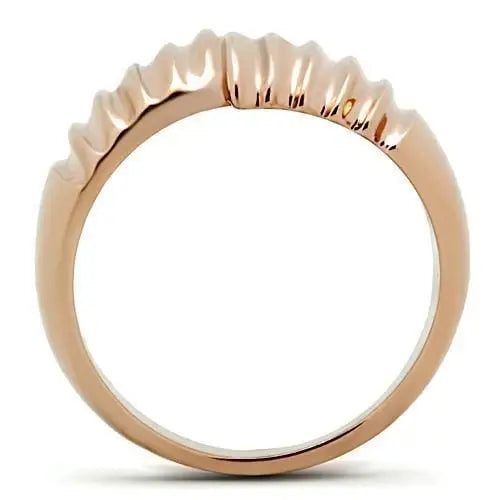 Alamode IP Rose Gold(Ion Plating) Brass Ring with No Stone - Alamode - Flyclothing LLC