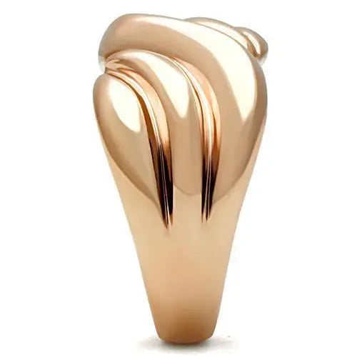Alamode IP Rose Gold(Ion Plating) Brass Ring with No Stone - Alamode - Flyclothing LLC