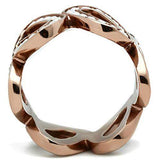 Alamode IP Rose Gold(Ion Plating) Brass Ring with Top Grade Crystal in Aurora Borealis (Rainbow Effect) - Alamode - Flyclothing LLC