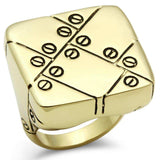 Alamode IP Gold(Ion Plating) Brass Ring with Epoxy in Jet - Alamode - Flyclothing LLC