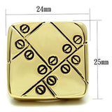 Alamode IP Gold(Ion Plating) Brass Ring with Epoxy in Jet - Alamode - Flyclothing LLC