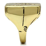Alamode IP Gold(Ion Plating) Brass Ring with Epoxy in Jet - Alamode - Flyclothing LLC