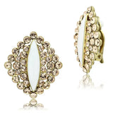 Alamode IP Gold(Ion Plating) Brass Earrings with Top Grade Crystal in Champagne - Alamode - Flyclothing LLC