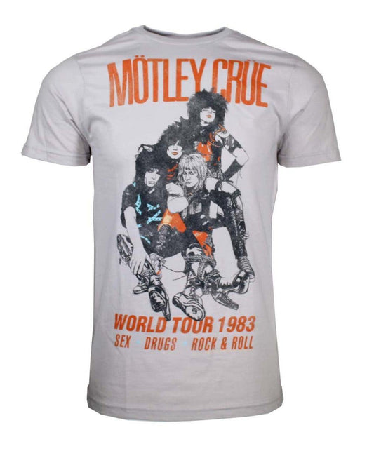 Motley Crue Vintage-Inspired World Tour 1983 T-Shirt - Motley Crue