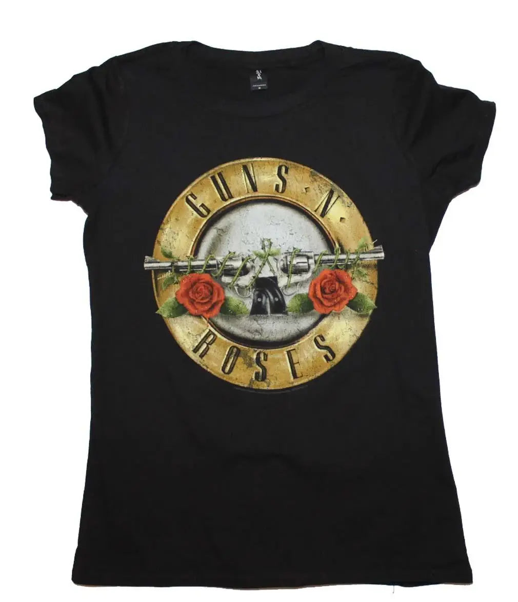 Guns n Roses Distressed Bullet Juniors T-Shirt Large - Guns n Roses - Flyclothing LLC
