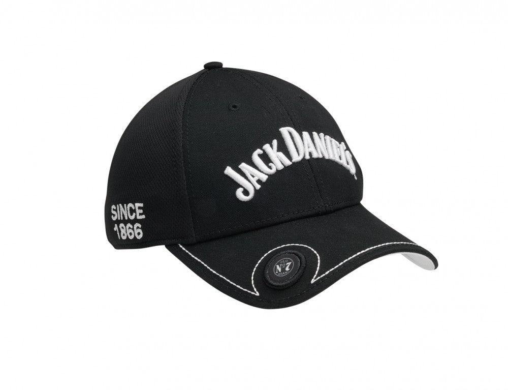 Jack Daniels 6 Panel Structured Cotton Mesh Cap Black or White - Jack Daniels Clothing