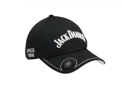 Jack Daniels 6 Panel Structured Cotton Mesh Cap Black or White - Jack Daniels Clothing