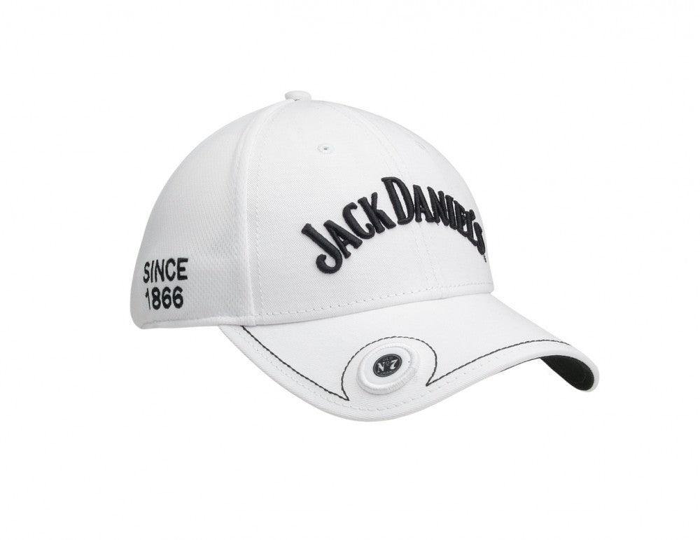 Jack Daniels 6 Panel Structured Cotton Mesh Cap Black or White - Jack Daniels Clothing