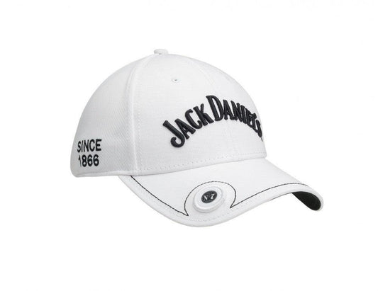 Jack Daniels 6 Panel Structured Cotton Mesh Cap Black or White - Jack Daniels Clothing