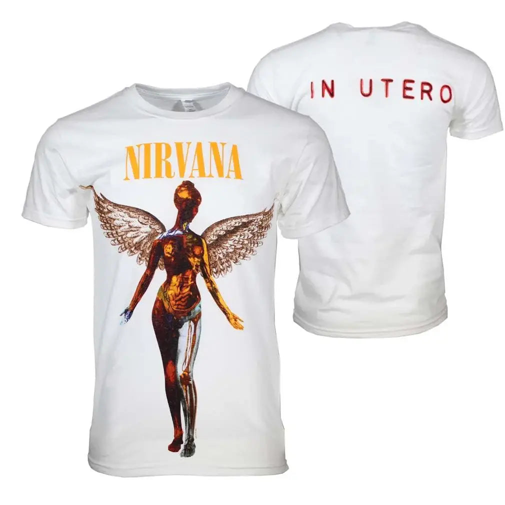 Nirvana In Utero White T-Shirt - Nirvana - Flyclothing LLC