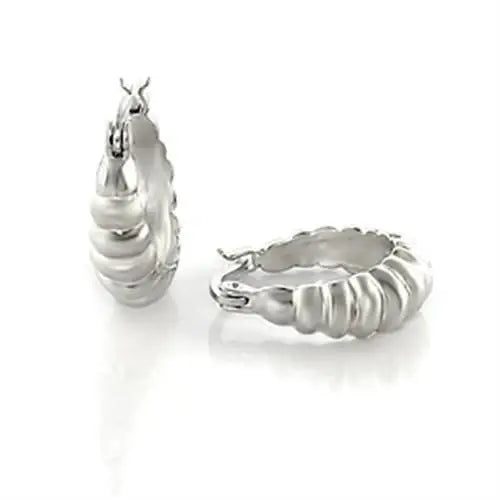 Alamode Matte Rhodium & Rhodium Brass Earrings with No Stone - Alamode - Flyclothing LLC