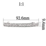 Alamode Rhodium White Metal Tiaras & Hair Clip with Top Grade Crystal in Clear - Alamode - Flyclothing LLC